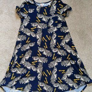 LuLaRoe XS Lightning Bolt Storm Carly Dress